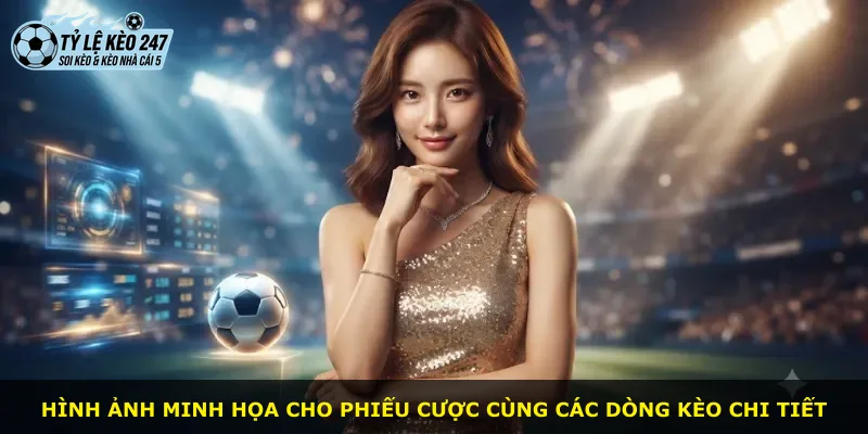 Hình ảnh minh họa cho phiếu cược cùng các dòng kèo chi tiết