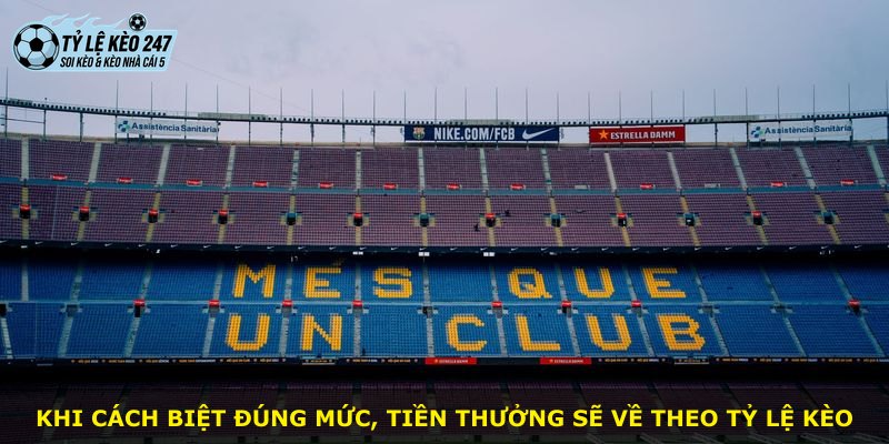 Khi cách biệt đúng mức, tiền thưởng sẽ về theo tỷ lệ kèo